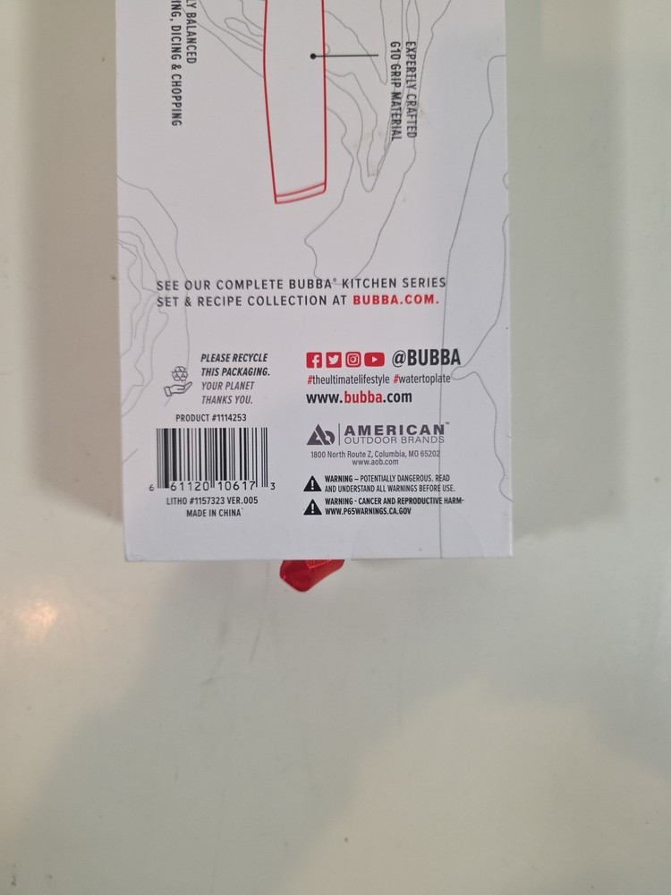 Bubba Kitchen Series 8" Chef Knife German Steel