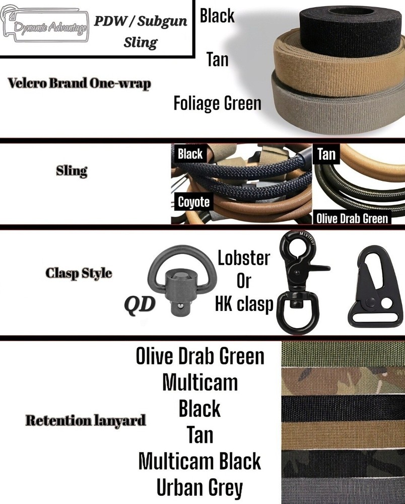 Dynamic Advantage PCC PDW Subgun QD socket, modular single point sling