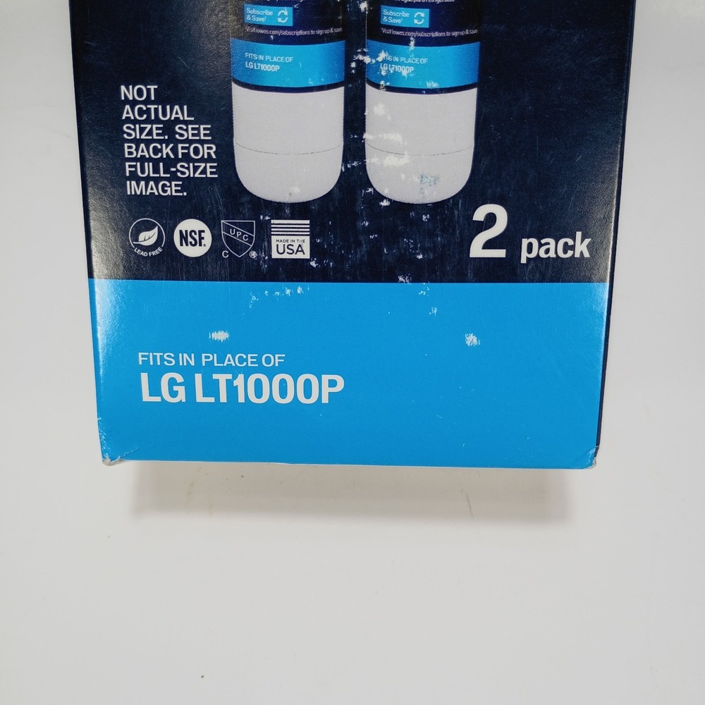 Project Source 3846781 Refrigerator Water Filter 2 Pack Replaces LG LT1000P