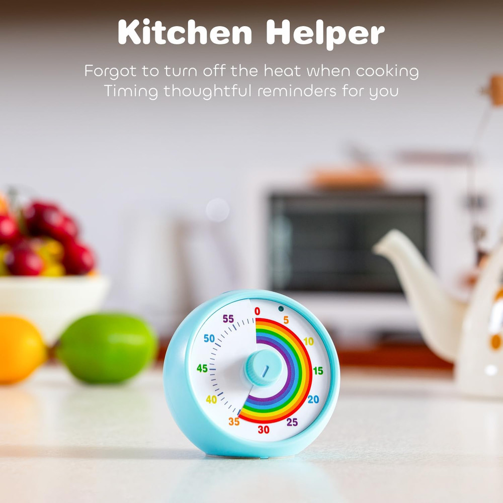Visual Timer for Kids, 60-Minute Countdown for Classroom Office Kitchen, Desk Ti