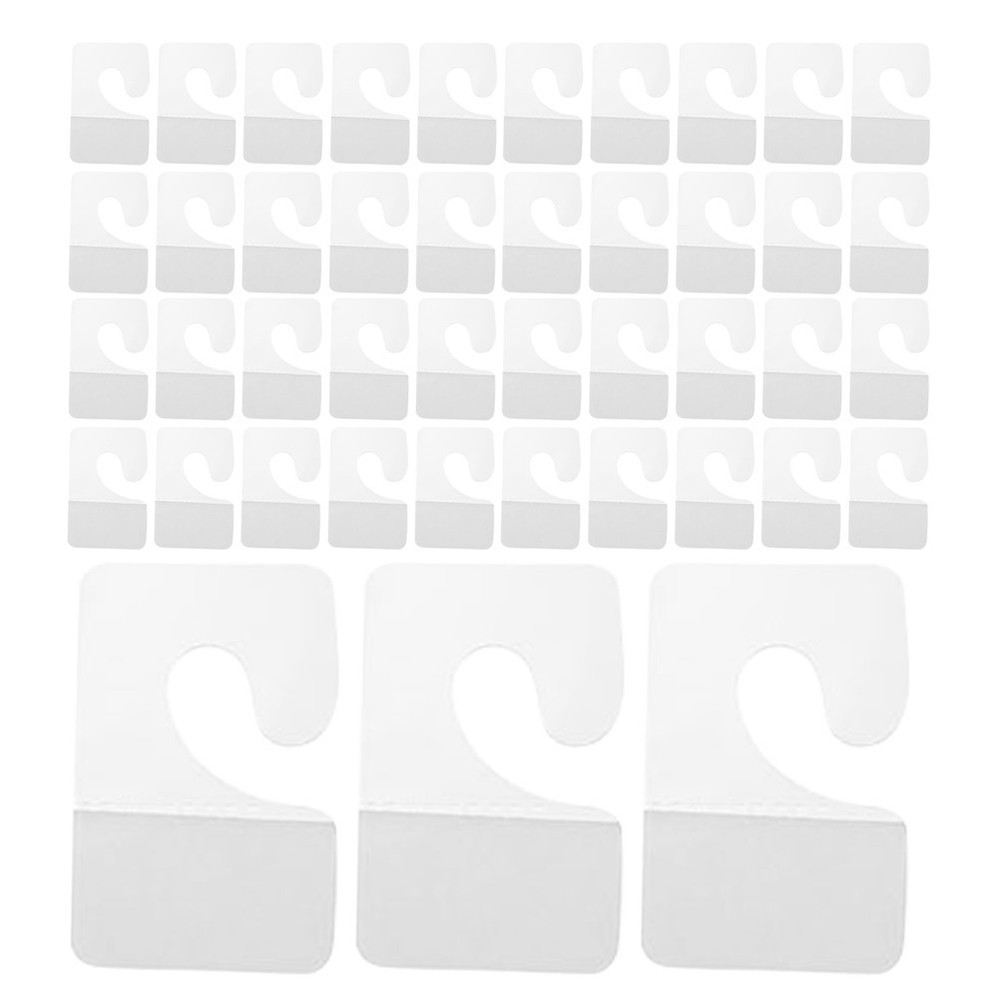 45 Pcs Display Hooks for Hanging Retail Clear Self-adhesive Tabs