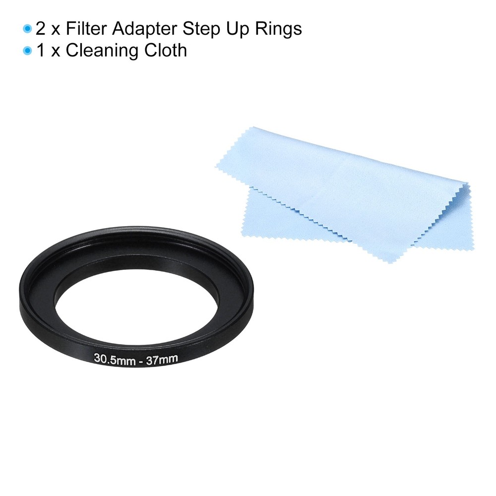 30.5mm-37mm Step Up Ring Camera Len Filter Adapter Ring Filter with Cloth