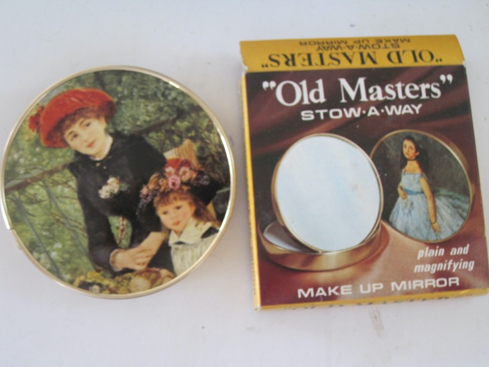Old Masters Stow Away Mirror Plain Magnifying W/ Bow