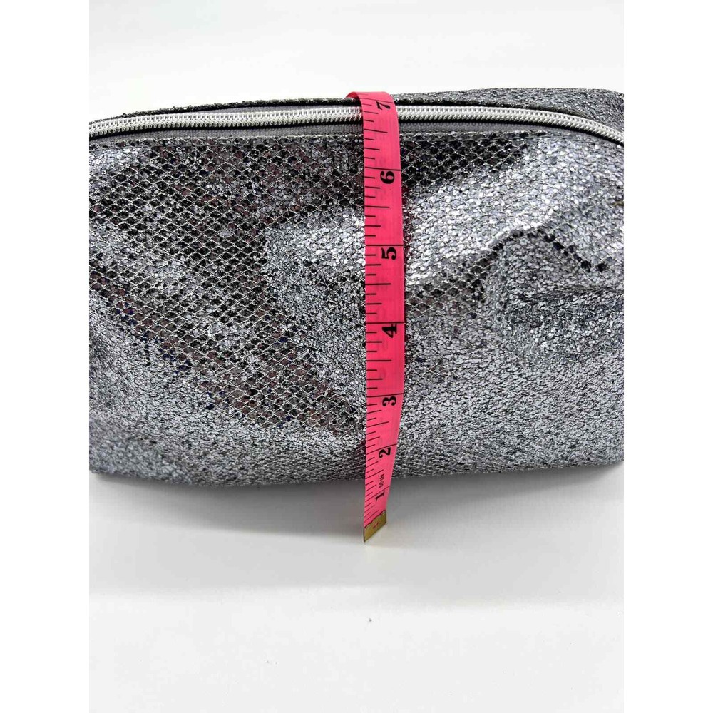 Silver Glitter Toiletry Bag