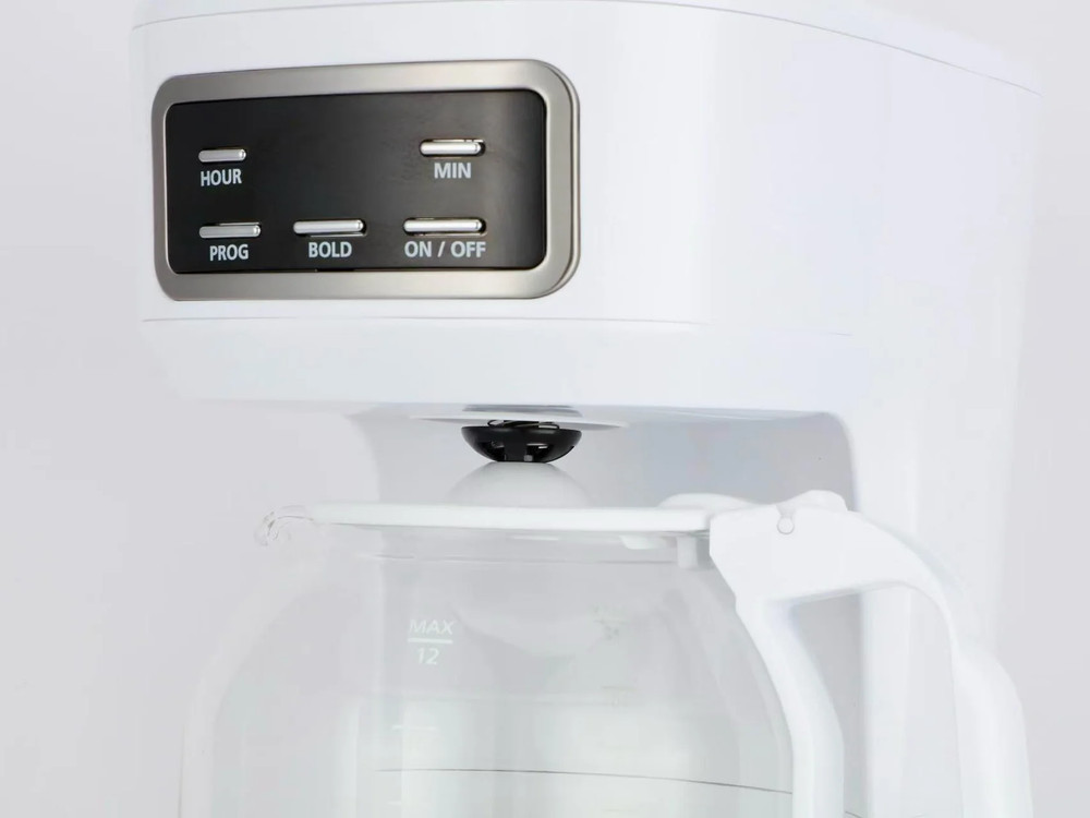 Finish 12-Cup Programmable Coffee Maker, White