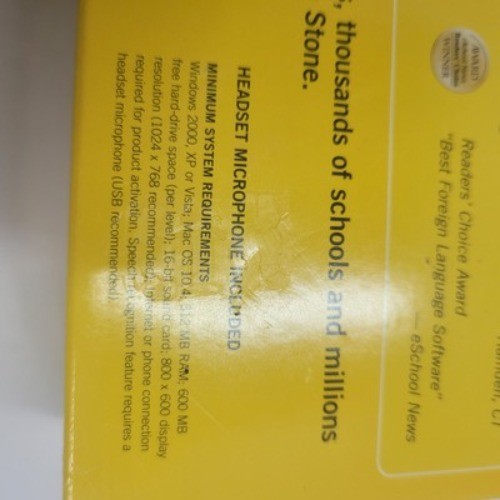 Rosetta Stone Spanish Spain Version Levels 1 w/ Headset