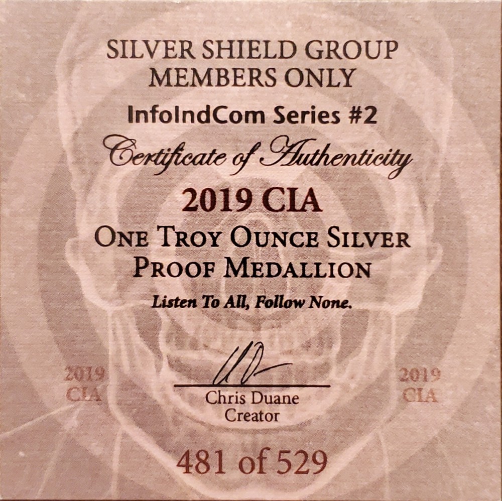 2019 Silver Shield CIA Proof Round InfoIndCom Series 2