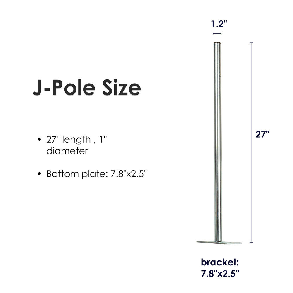 Easy Roof/Wall Install TV Antenna Mast Mount Kit Solid Structure Weather Proof