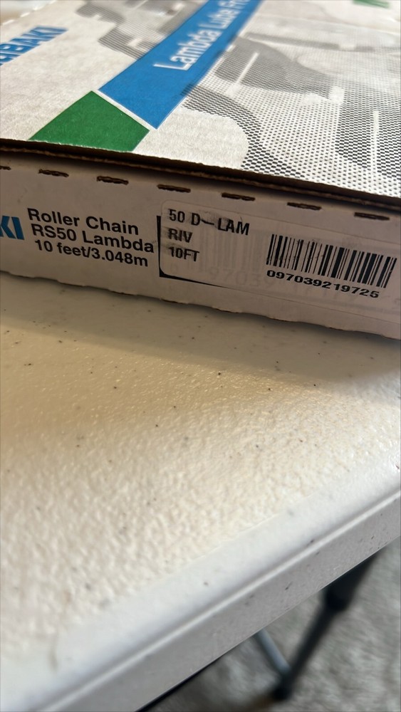 TSUBAKI RS50 RIV ROLLER CHAIN 10FT/3.048M