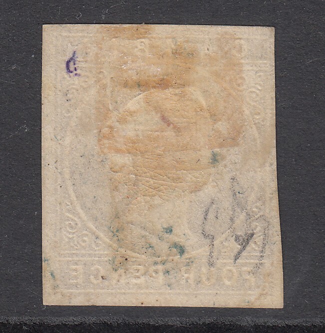 Gambia: QV 4d Imperf, 3 sides