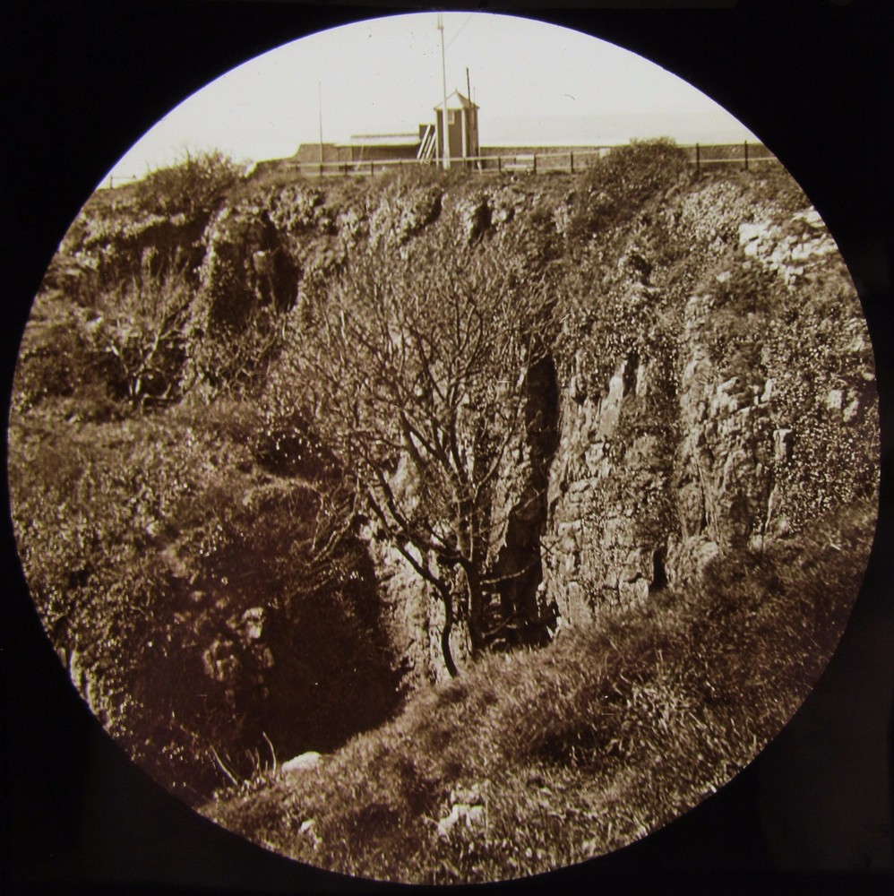 Glass Magic Lantern Slide VIEW AT TORQUAY C1890 VICTORIAN PHOTO DEVON