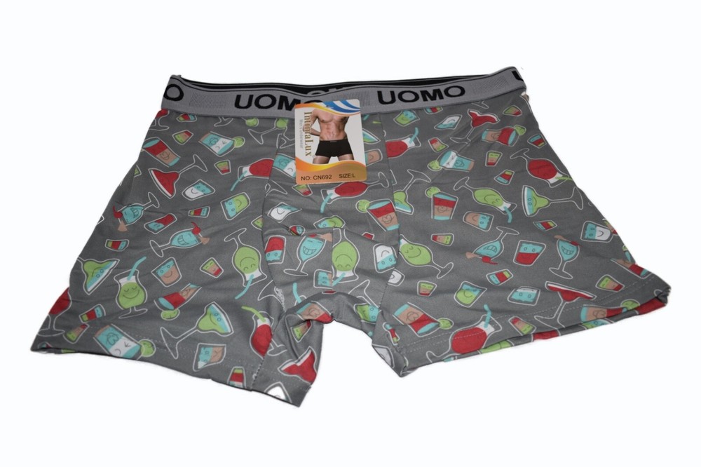 5 Pack UOMO Boxer Brief Random Colors With The Pictured Patterns