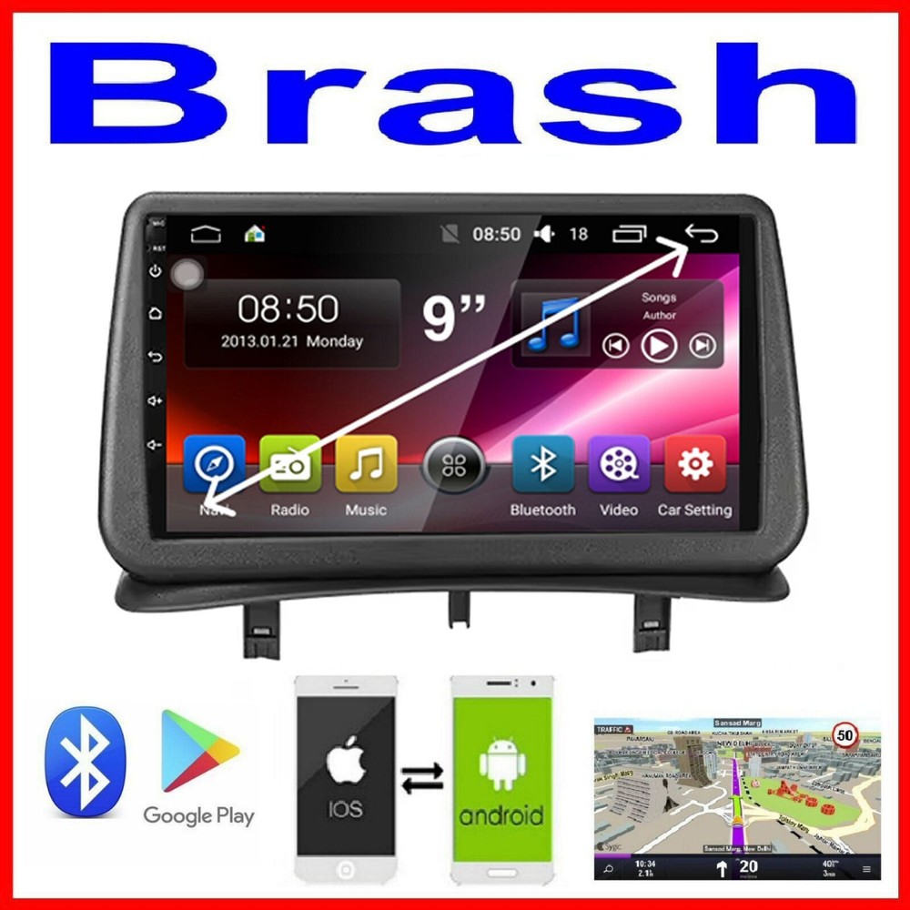 RENAULT CLIO 2008-2009 GPS APPLE CARPLAY ANDROID AUTO ODB DAB+ TPMS DVR CAMERA