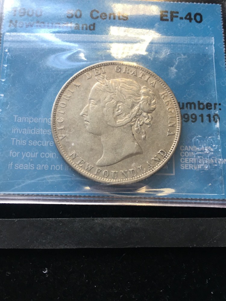 1900 CCCS Graded Newfoundland, Fifty Cent **EF-40**