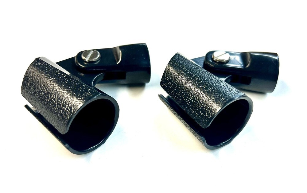 2-Pack Mic Clips. Standard Plastic Microphone Clips