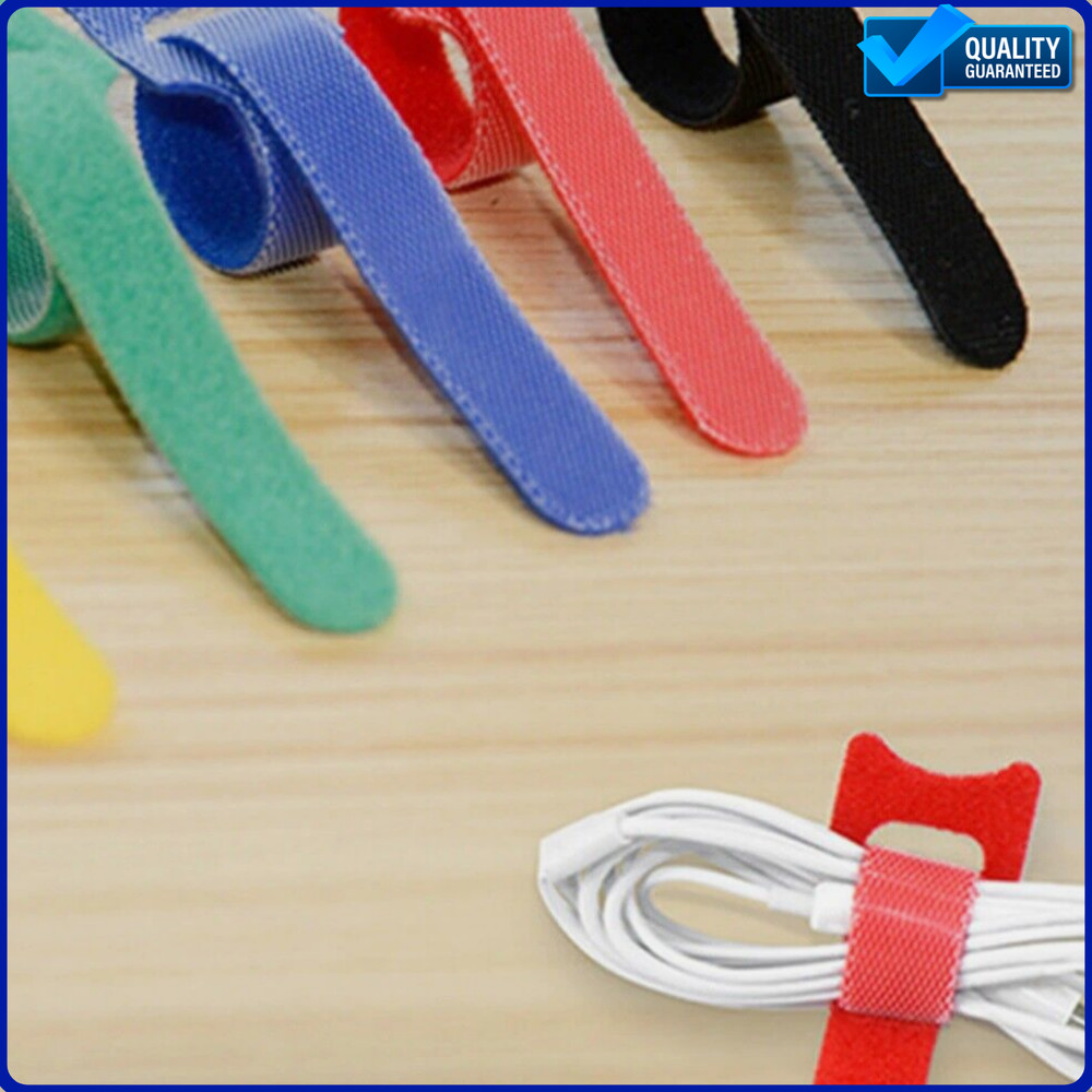 Hook and Loop Cable Ties Magic Cords Organiser Reusable Strap Tidy Grip