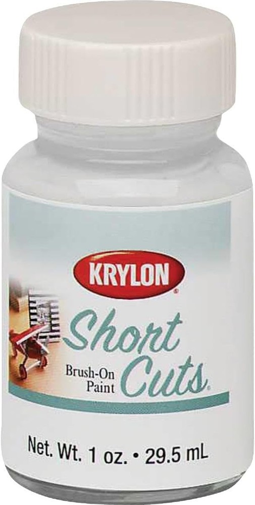 Compact 1 Oz Gloss White Brush-On Paint - Quick-Drying for Creative Projects