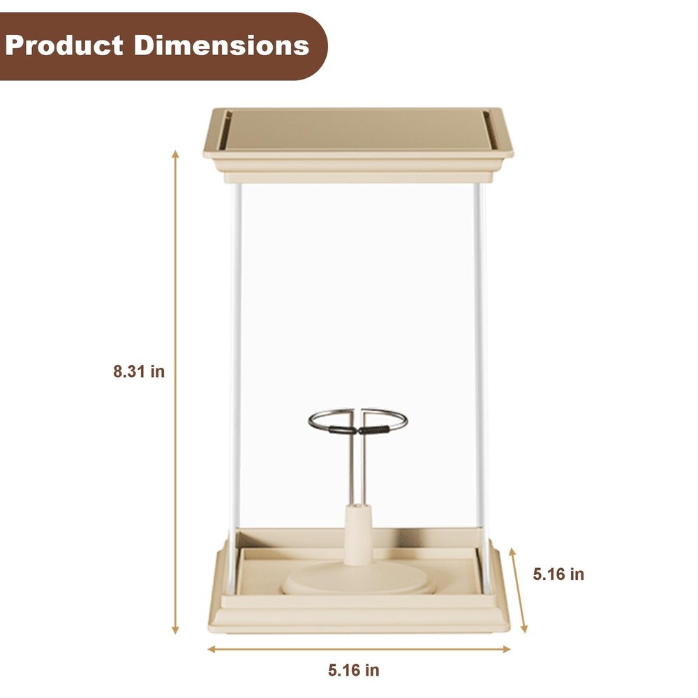 Clear Stackable Display Case , Transparent Display Box with Stand, Figurine D...