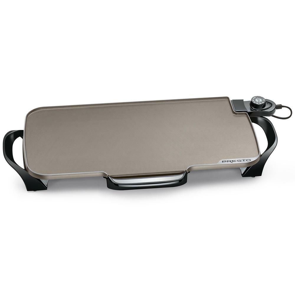 Presto Ceramic Electric Griddle 264 sq. in. Black Temperature Sensor Extra large