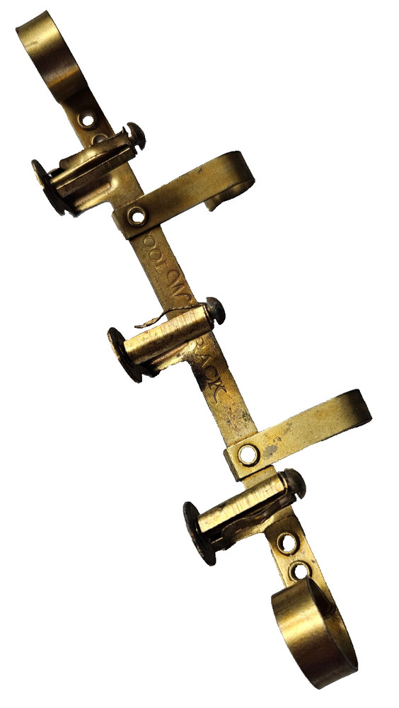 1924 WB Brass Thread Spool Rack for Sewing Box Kit w/Hooks for Hanging on Side