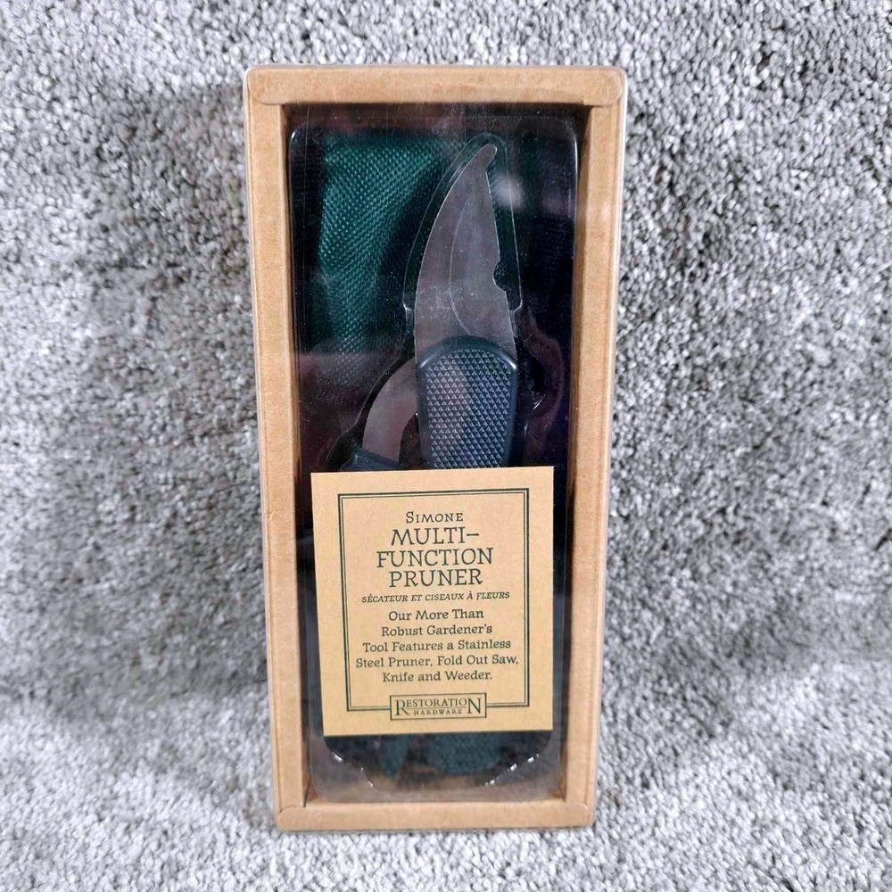Restoration Hardware Simone Multi Function Pruner Garden Tool Fold Cut Saw Knife