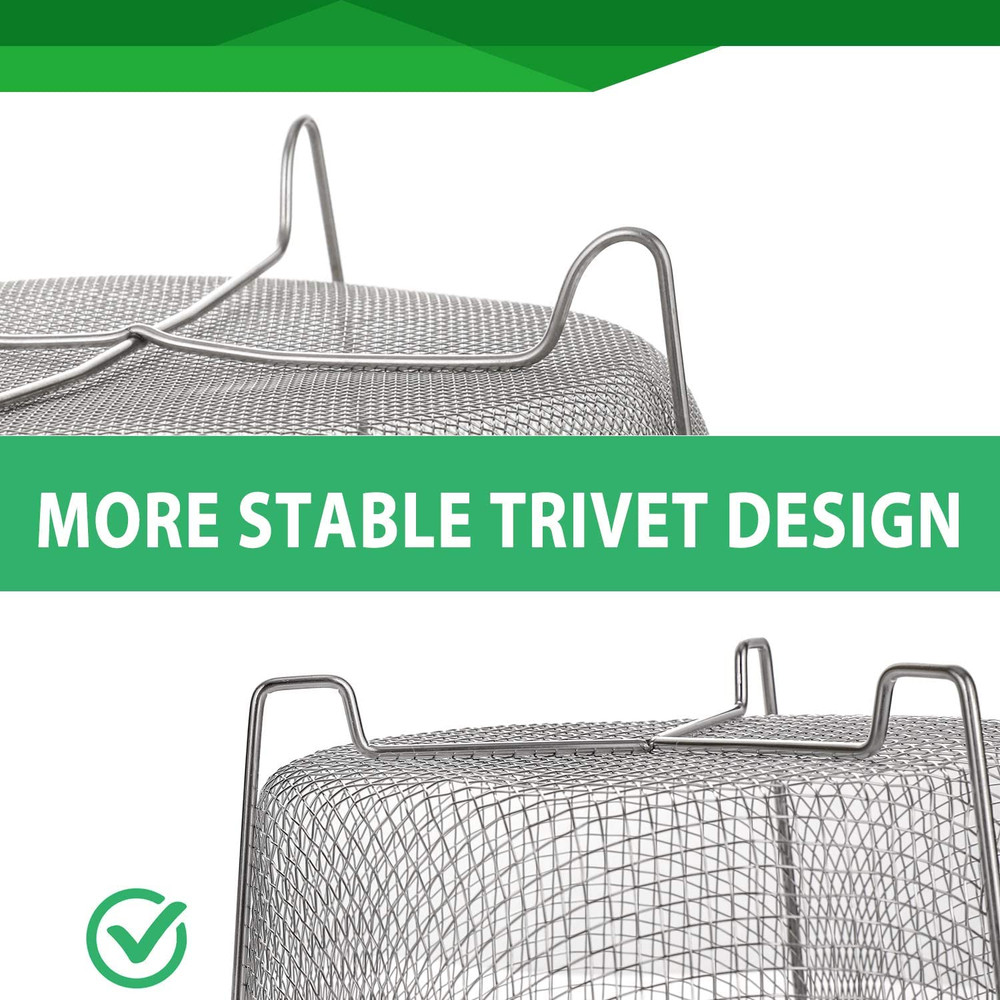 Steamer Basket for Instant Pot Accessories 6 Qt or 8 Quart - 2 Tier Stackable 18