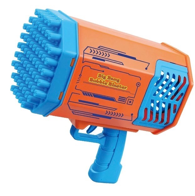 Light Up Bubble Gun Blower Machine with Solution Tray 1000s Bubbles Per Minute