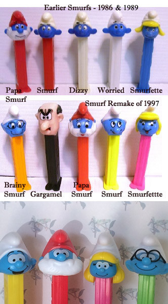 PEZ - The Smurfs Series - Choose Character and Condition form Pull Down Menu