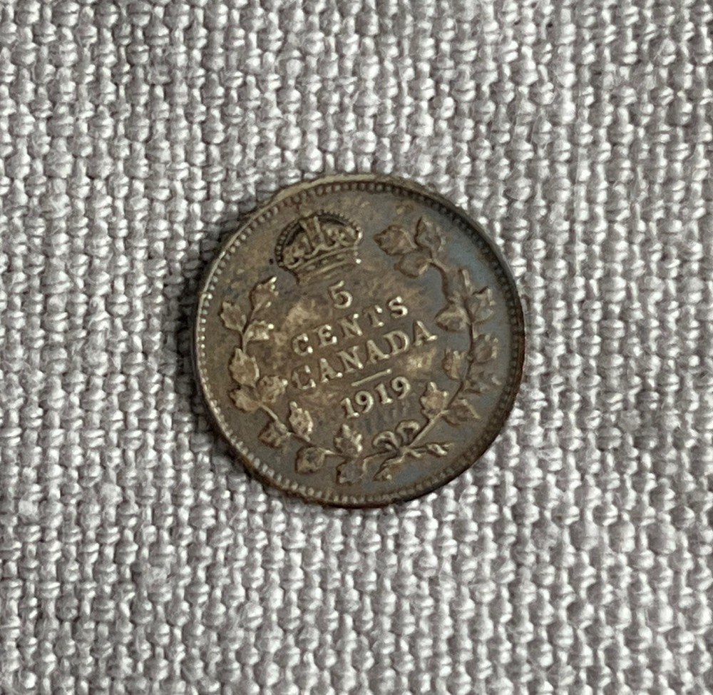 Canada 5 Cent Silver 1919 Lot#46