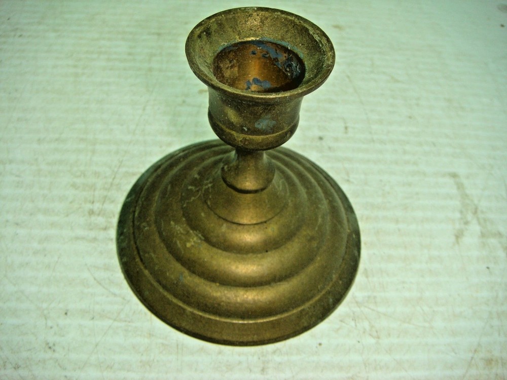 Vintage Solid Brass Candle Holder