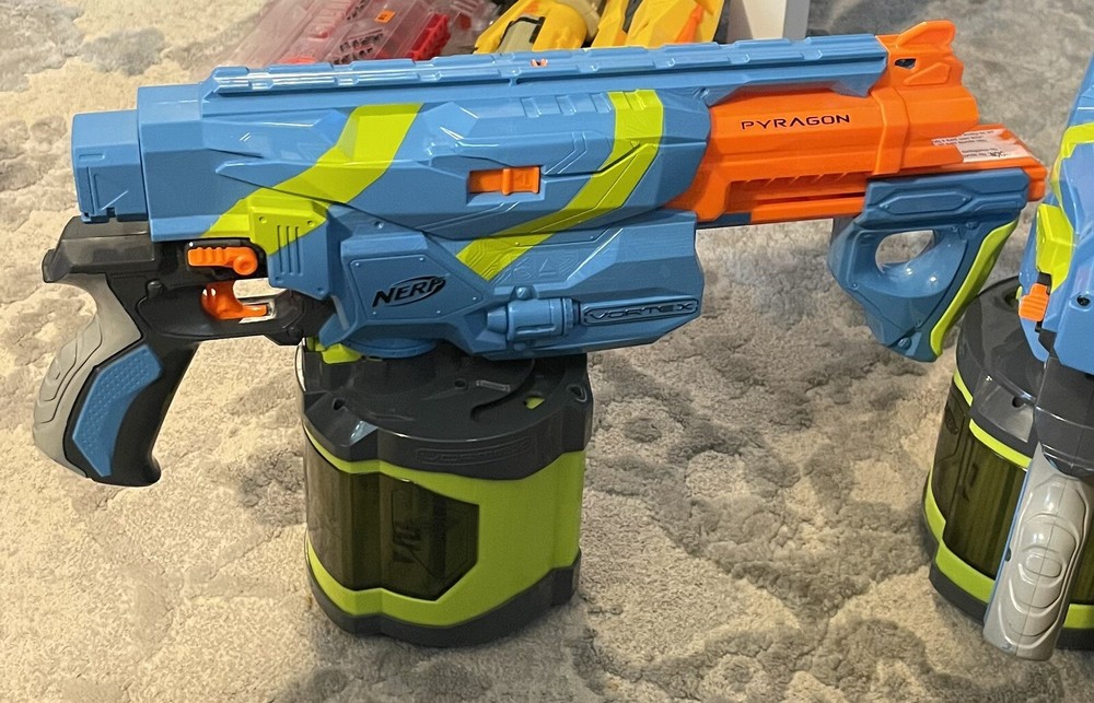 Nerf Vortex Pyragon, 40 Disc Drum Blaster Hasbro Tested
