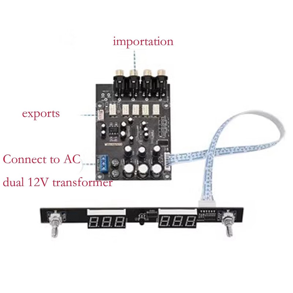 MUSES72320 RCA*4 2.0 Channel Volume Controller Front Board For Home DIY