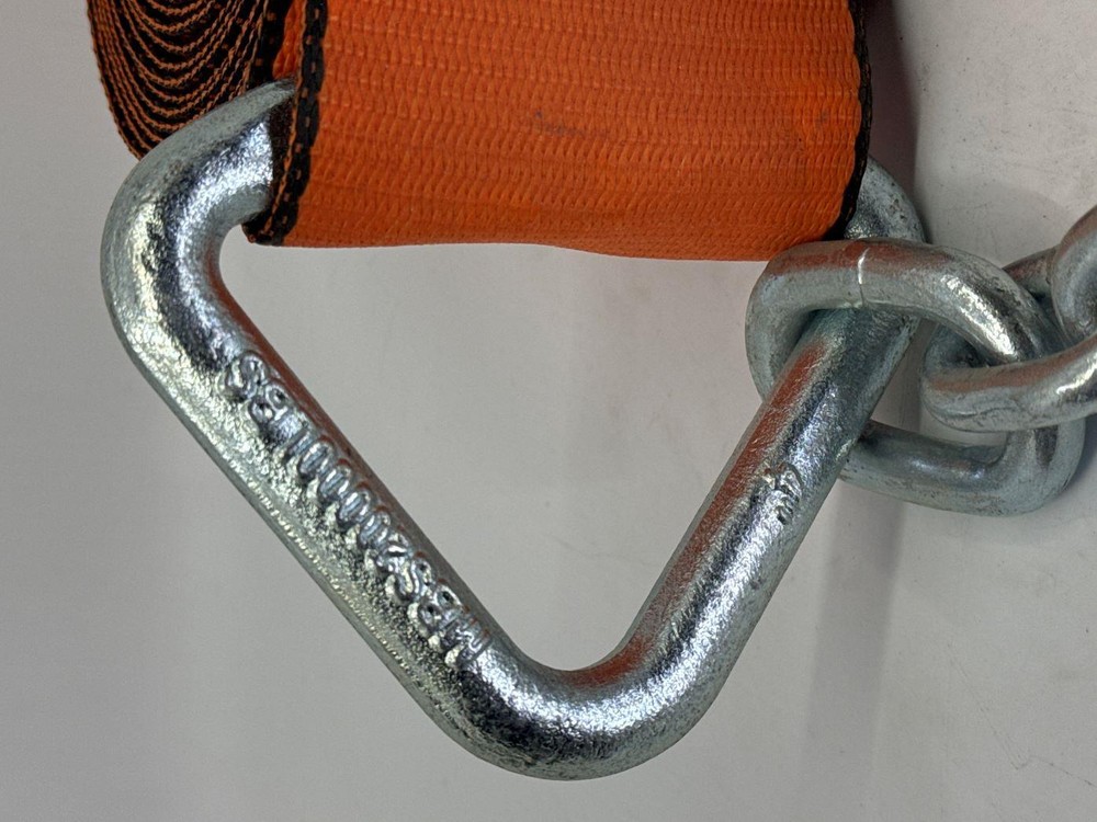 4"X30' Heavy Duty Winch Strap with Chain Hook 4 Pack