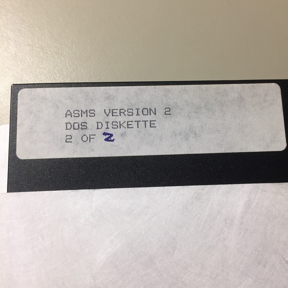 Vintage ASMS Version 2 DOS 5.25” Floppy Disks VHTF