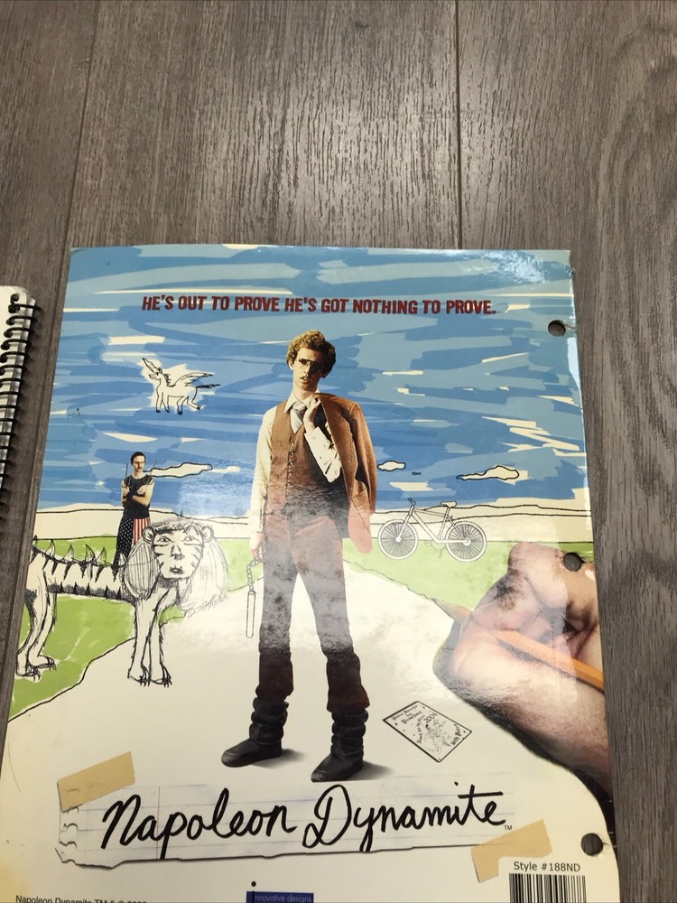 Vintage 2005 Napoleon Dynamite Folder And Notebook
