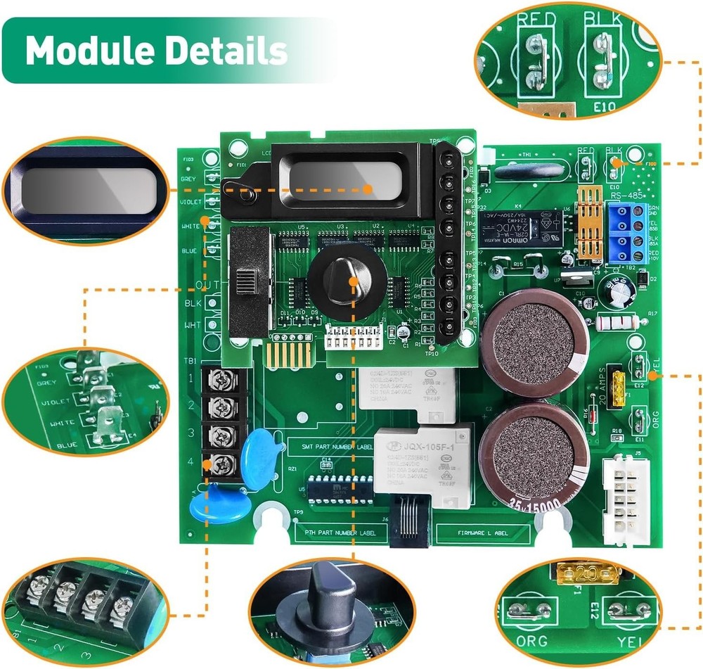 GLX-PCB-RITE Main Circuit Board & GLX-PCB-DSP Display Board Compatible with Hayw