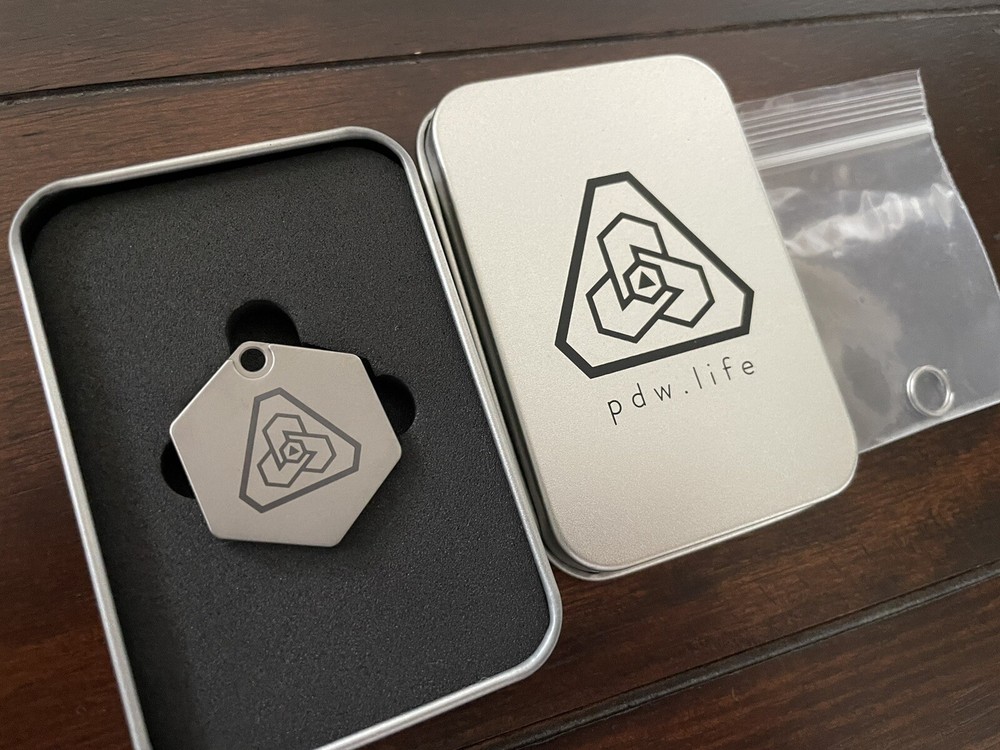 PDW Prometheus Design Werx Ti-Hex Tag All Terrain Theme Titanium Tag