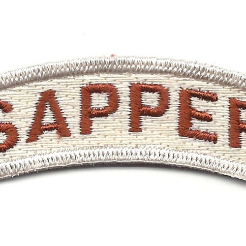 Army Engineers Sapper Rocker Desert Patch