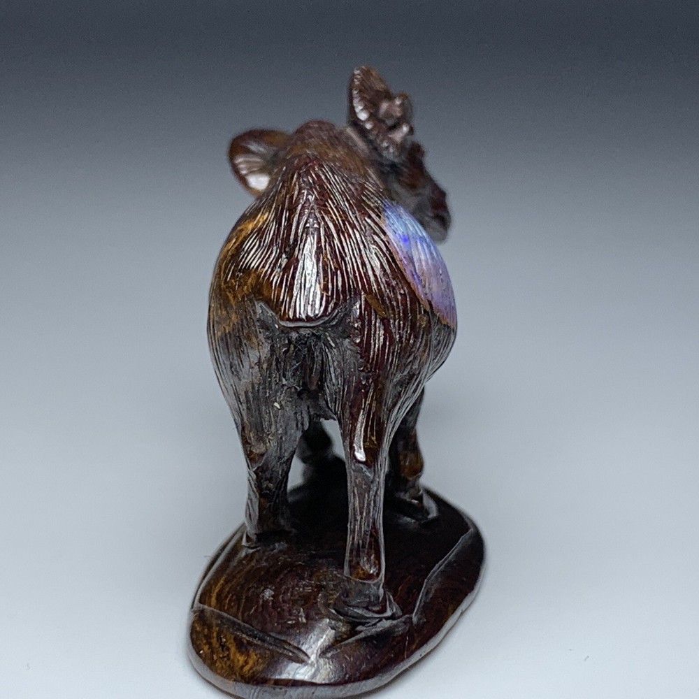 Carved Australian Boulder Opal Ram Fetish / Effigy