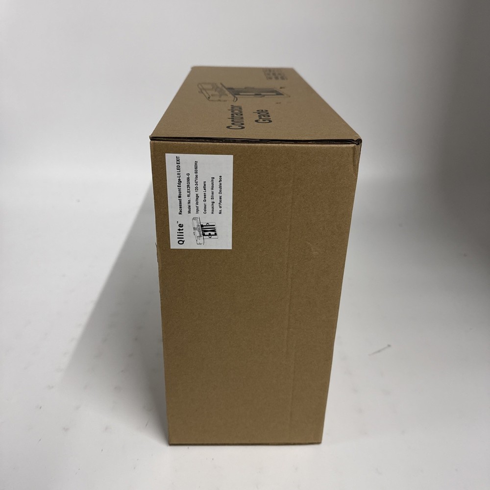 Qlite Recessed Mount Edge-Lit LED Exit Sign