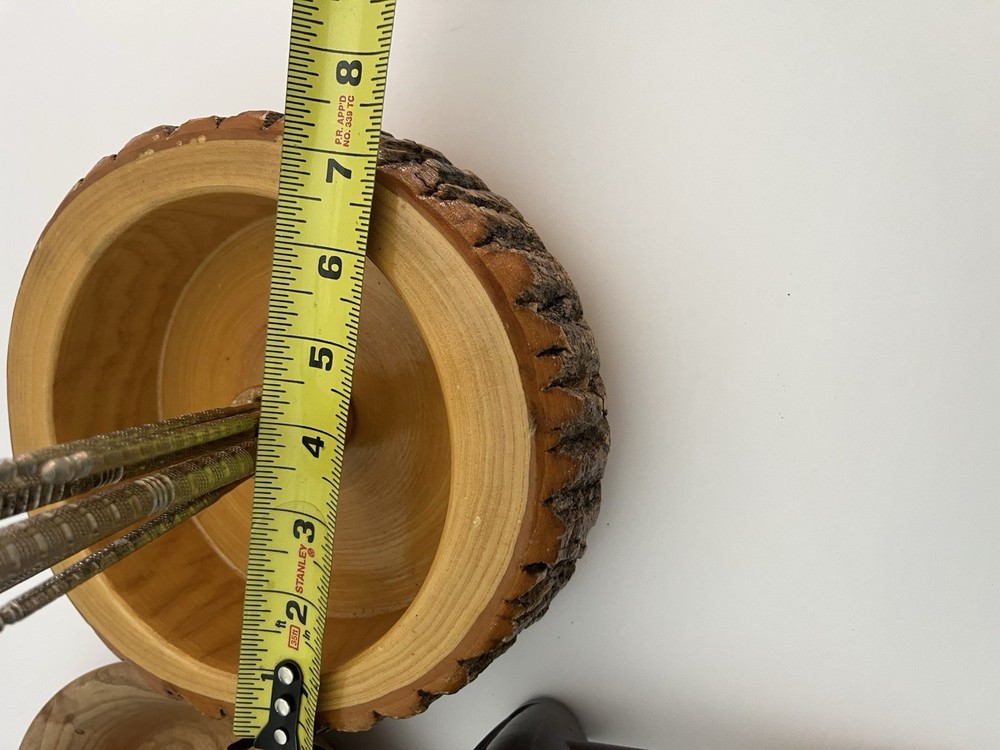 Vintage Nutcracker Complete Set With Log Bark & All Tool & Disposal Bowl