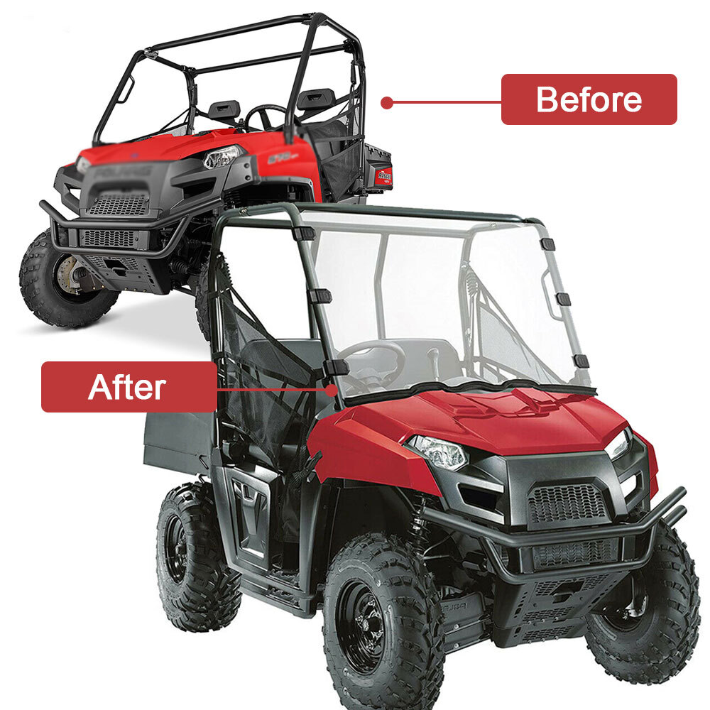 For Polaris Ranger 500 Midsize 2010-2014 2011 2012 Full Windshield Windscreen