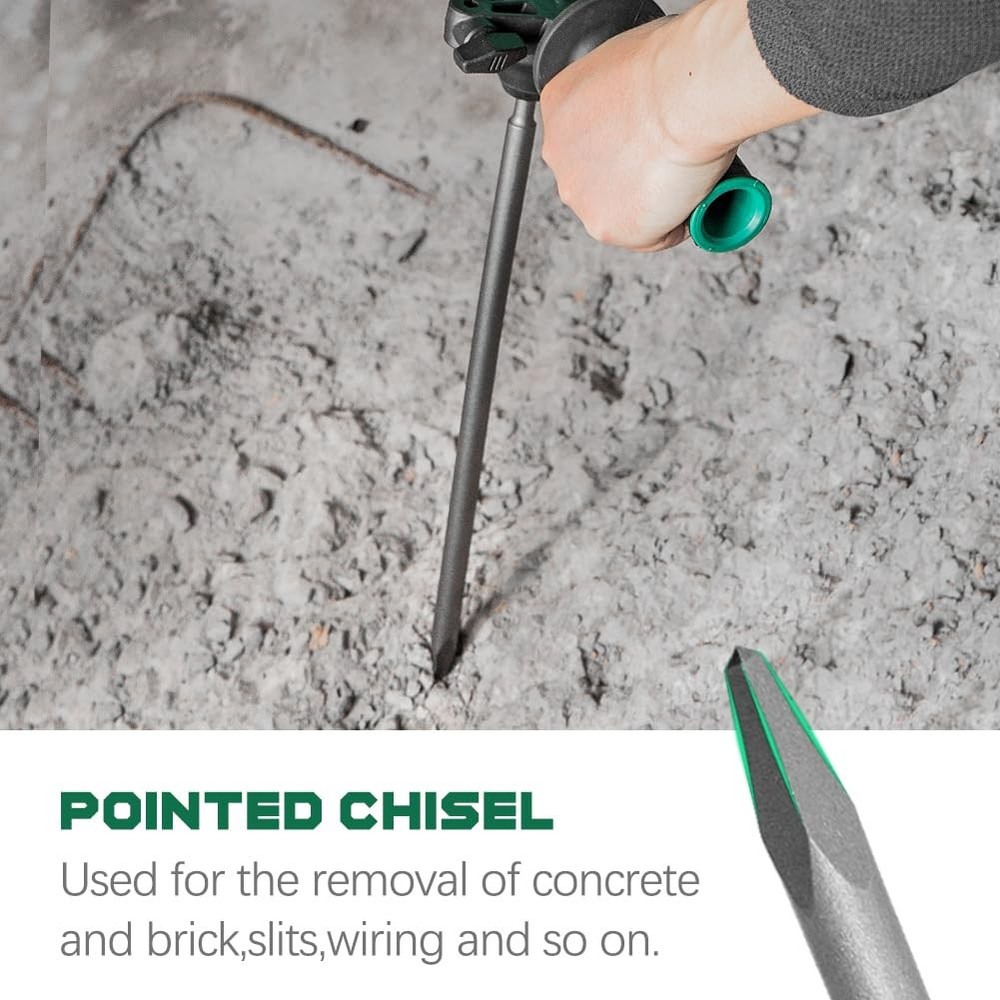 Monkey King BarSDS PLUS Chisel 16" Point Chisel Sds Plus Shank Ideal for Conc...