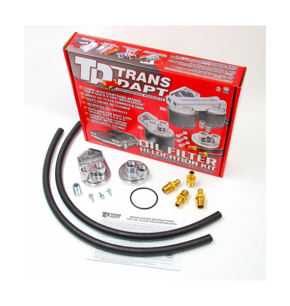 Oil Filter Relocation Kit - Trans-Dapt 1127, For Custom Engine Bays