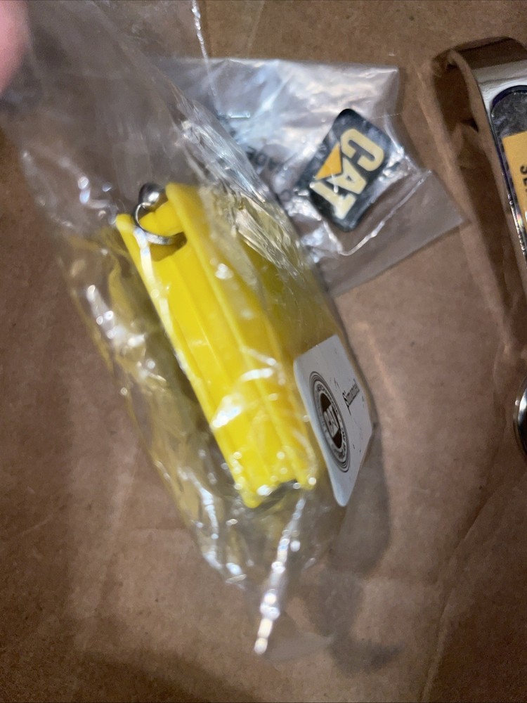 2-Caterpillar CAT Keychain Key Ring Plus Pin
