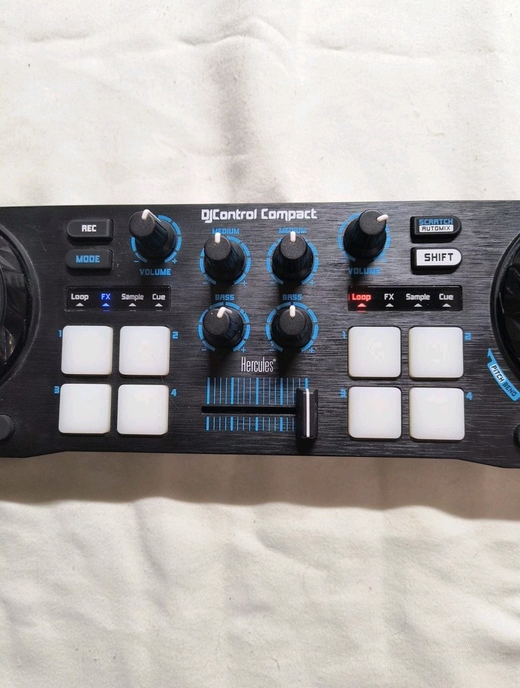 Hercules DJControl Compact Mobile DJ Mixer Controller W USB Cable New *No Box
