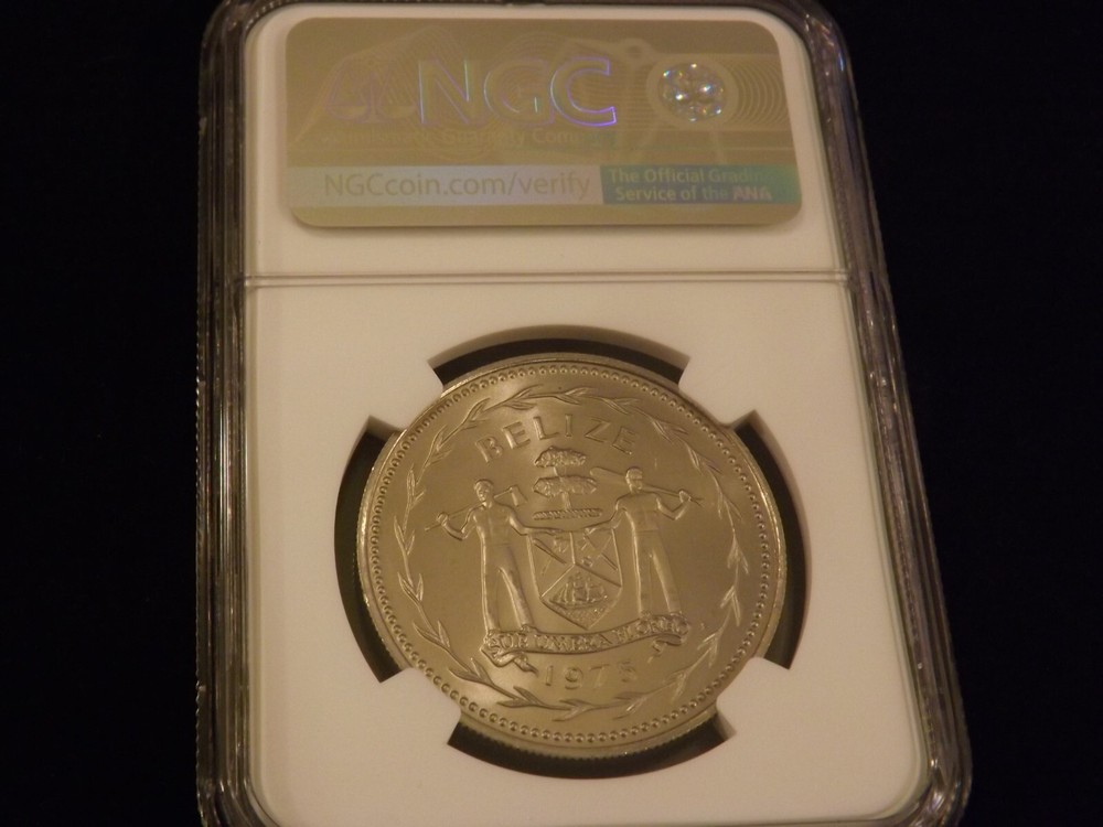 1975 FM $1 Belize NGC MS 65