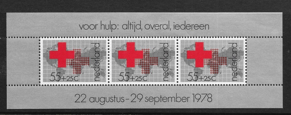 Netherlands 1978 - Red Cross Mini sheet - MNH