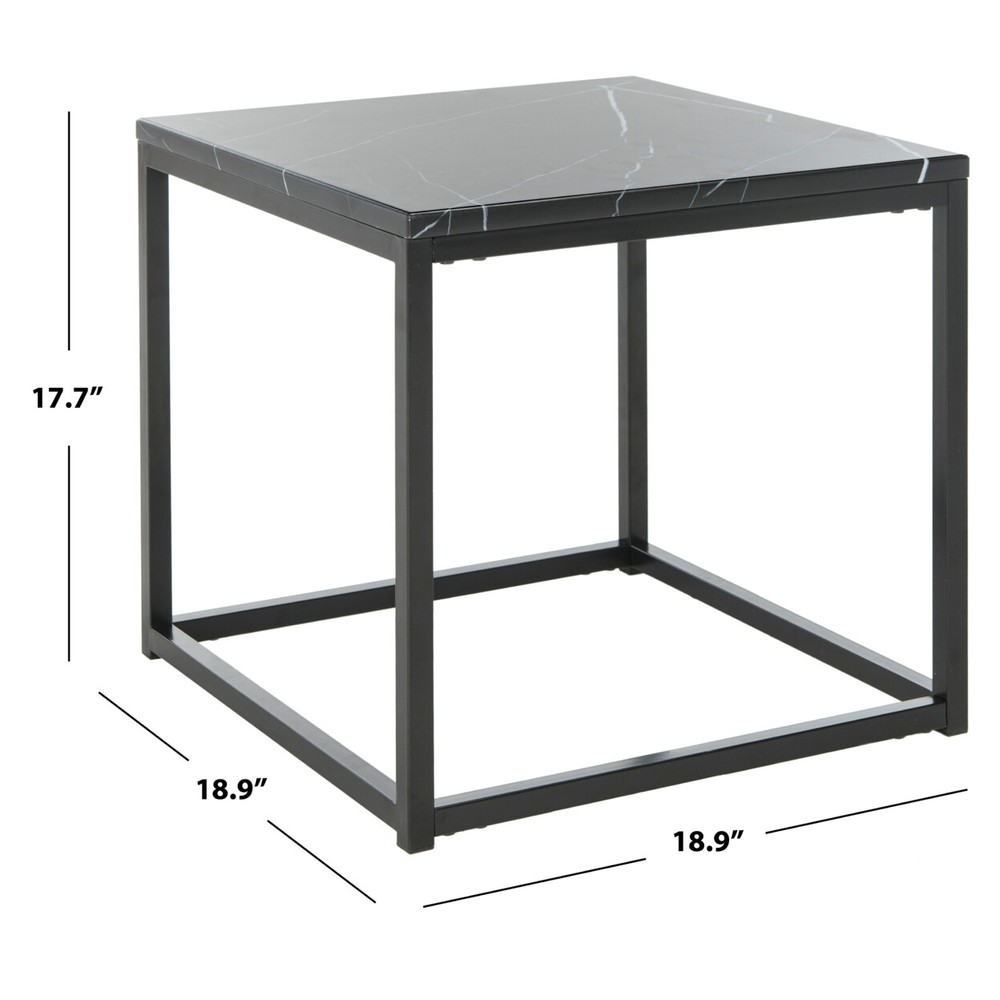 SAFAVIEH Baize End Table | Black |