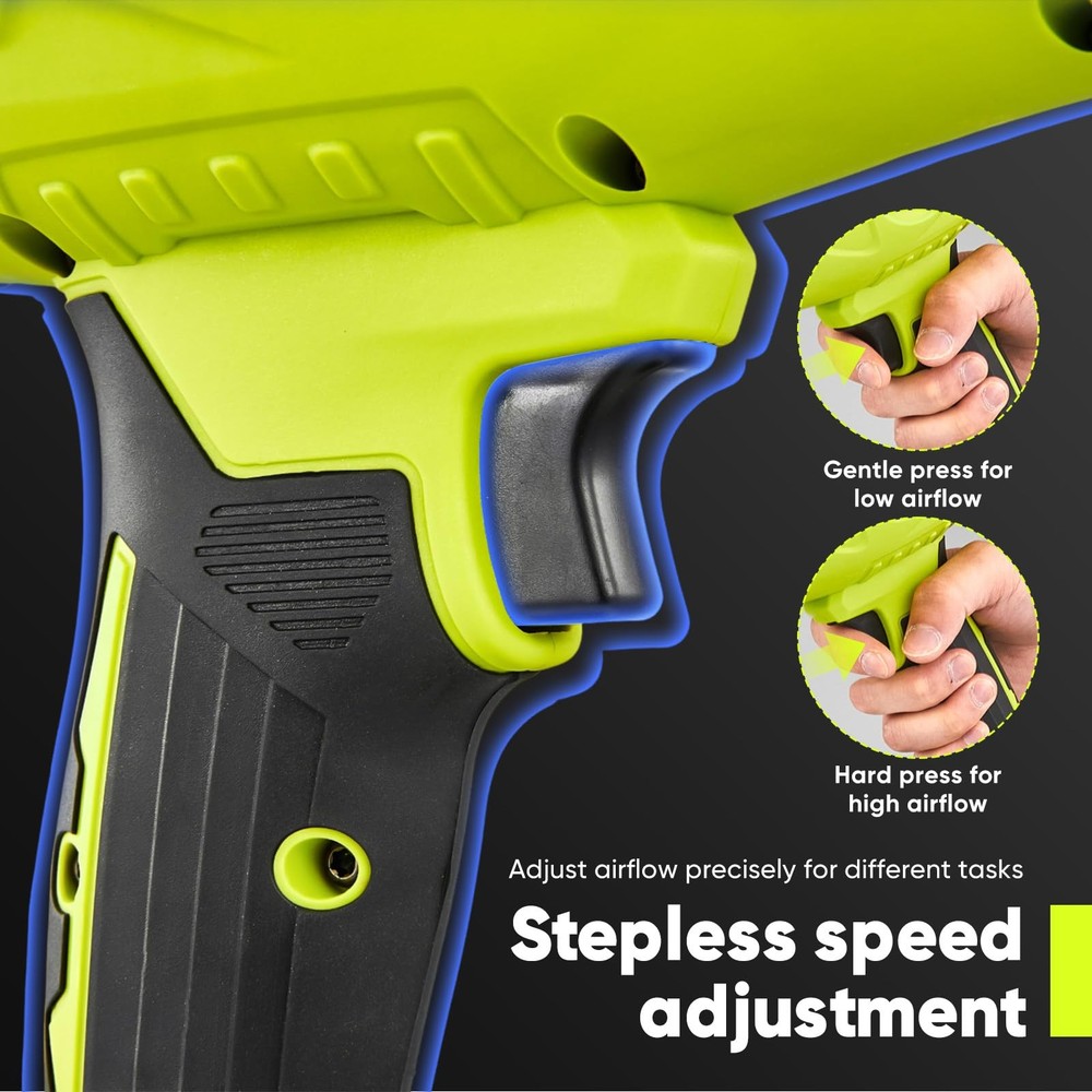 Sakerplus Portable Dust Cleaner, Blower Leaf Cordless, Handheld Green